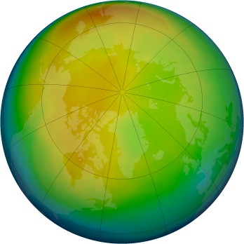 Arctic ozone map for 1999-01